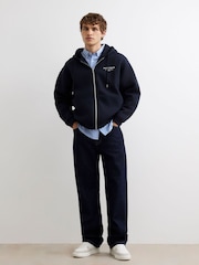 River Island Blue Oversized Premium Maison Hoodie - Image 1 of 4