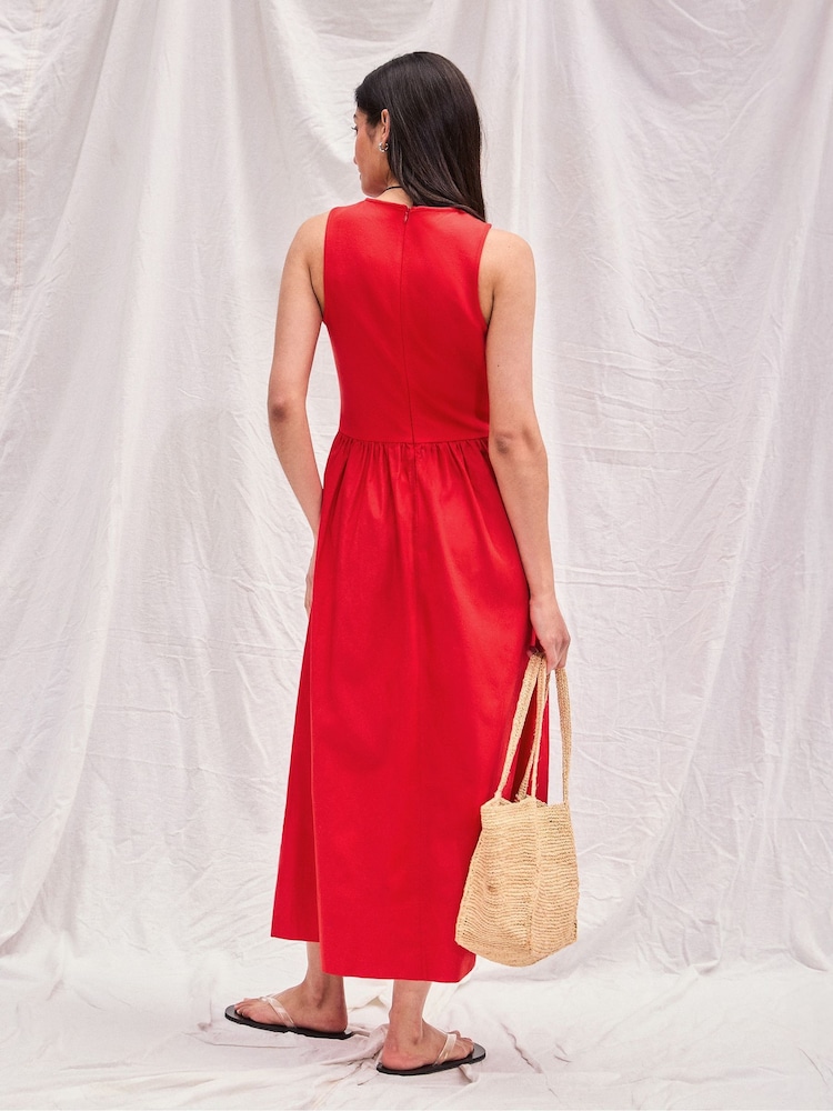 Rot - Ro&Zo Jersey-Midikleid mit Taillenbund - Bild 5 von 5