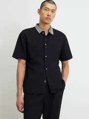 River Island Regular Fit Waffle Shirt - Slika 1 od 4