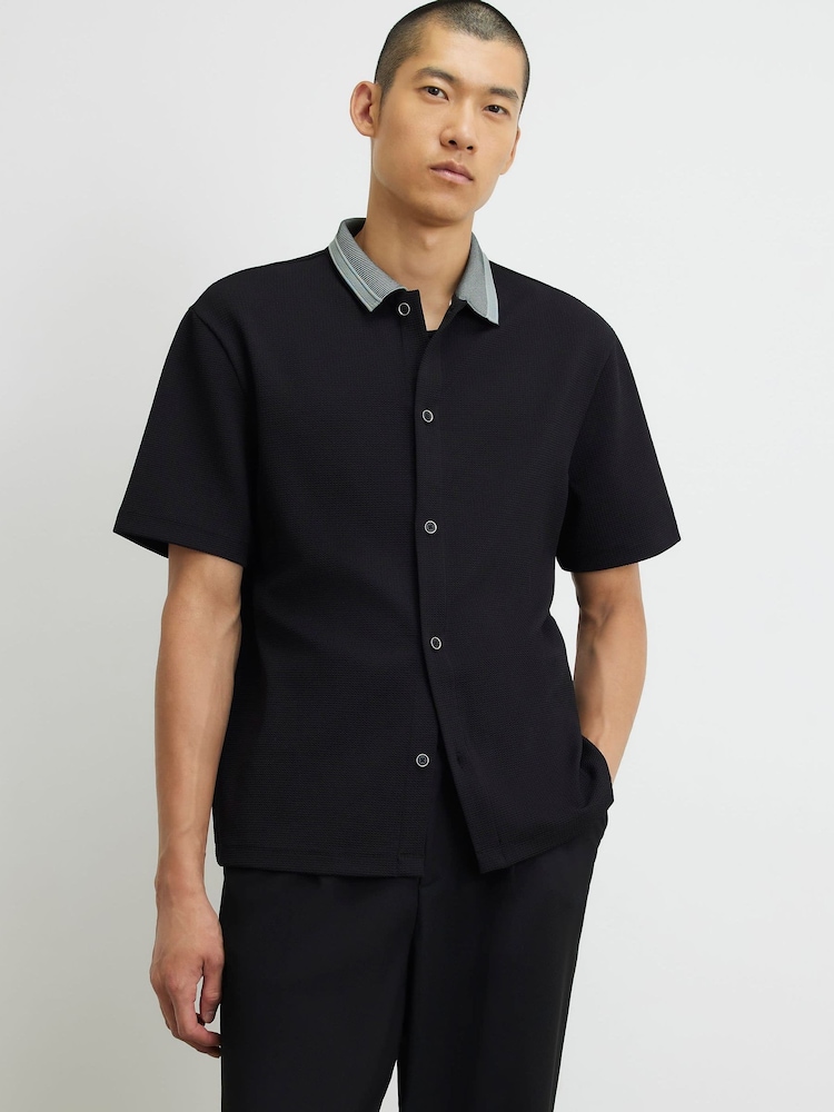 River Island Regular Fit Waffle Shirt - Slika 1 od 4