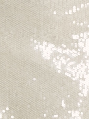 Rare London White Glazed Sequin Cowlback Mini Dress - Image 6 of 6