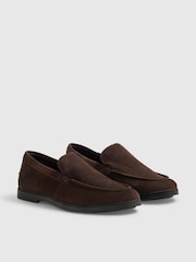 River Island Brown Suede Slip On Loafers - Image 2 of 5