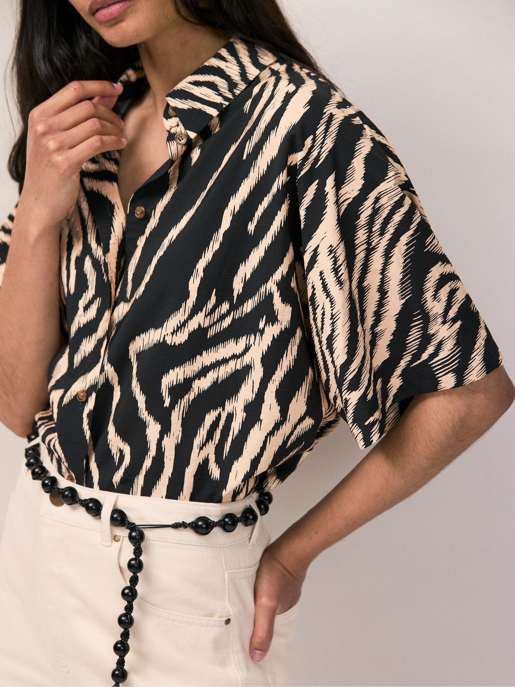 Buy Ro&Zo Black Zebra Print Shirt from Next USA