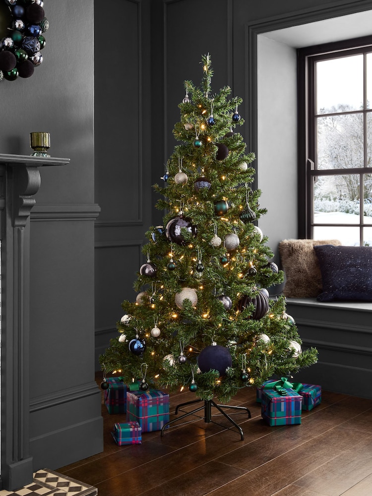 Green Pre Lit Forest Pine 7ft Christmas Tree - Image 1 of 6
