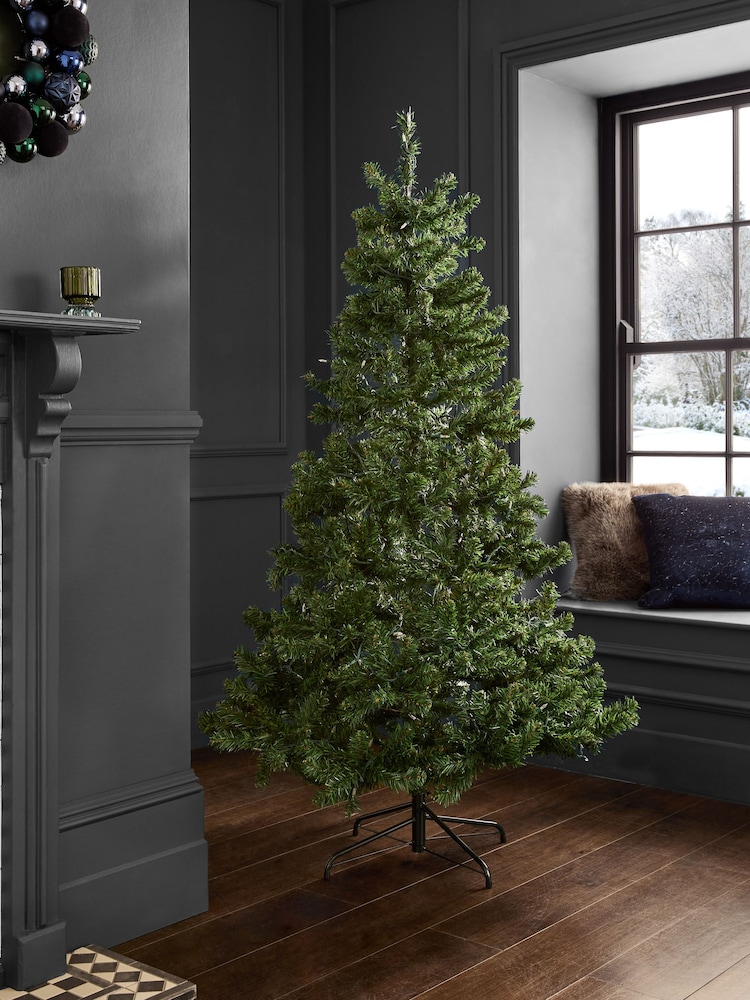 Green Pre Lit Forest Pine 7ft Christmas Tree - Image 2 of 6