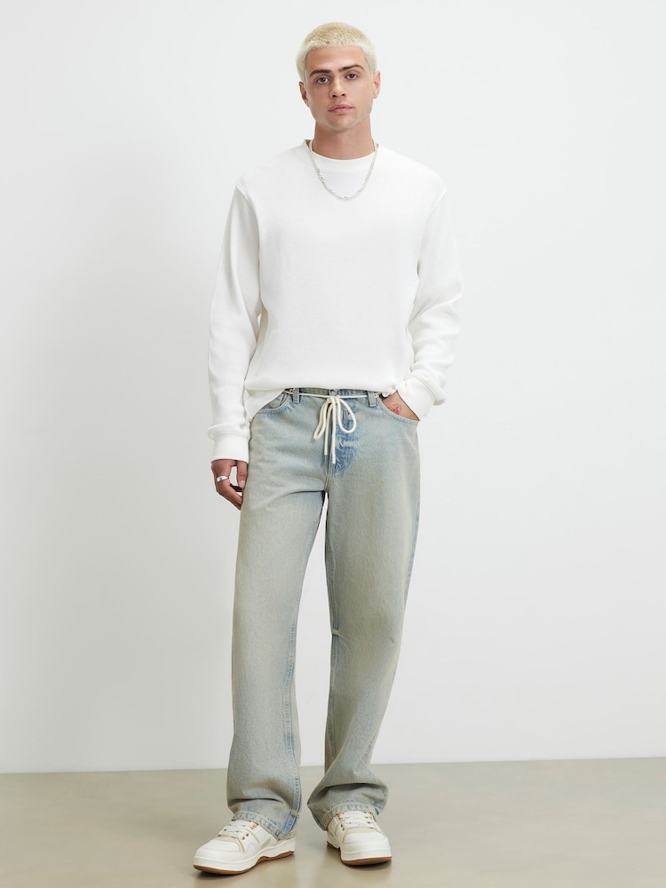 Tricou River Island supradimensionat cu model gofrat - Imaginea 1 din 4
