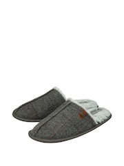 Dunlop Grey Closed Toe Mens Mule Slippers - Image 2 of 4