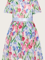 Monsoon Red Tulip Wrap Chiffon Dress - Image 2 of 3