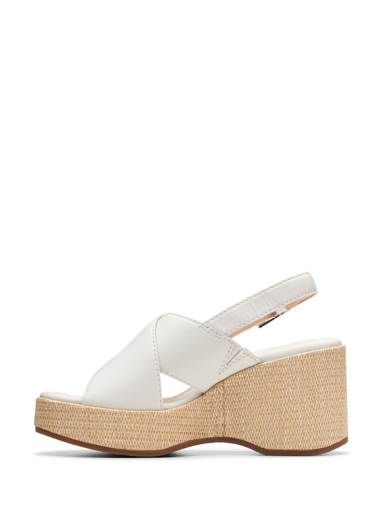 Clarks White Nubuck Manon Wish Sandals - Image 2 of 7