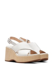 Clarks White Nubuck Manon Wish Sandals - Image 4 of 7
