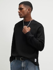 River Island Black Oversized Waffle T-Shirt - Image 3 of 5