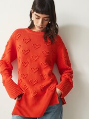 Red Pom Heart Jumper - Image 1 of 7