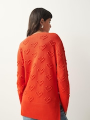 Red Pom Heart Jumper - Image 2 of 7