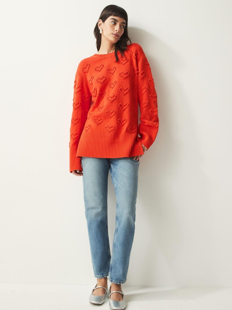 Red Pom Heart Jumper - Image 4 of 7