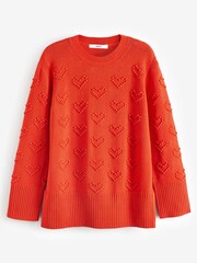 Red Pom Heart Jumper - Image 7 of 7