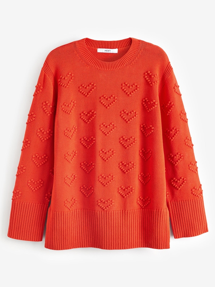 Red Pom Heart Jumper - Image 7 of 7