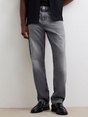 River Island Grey Straight Fit Jeans - Image 3 of 4