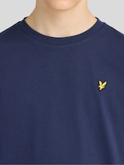 Lyle & Scott Blue Plain Long Sleeve  T-Shirt - Image 3 of 7