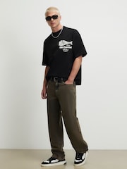 Black Dolcemente Cocktail - River Island Oversized Short Sleeve T-Shirt - صورة 1 من 2