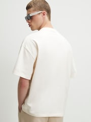 River Island White Oversized Floral Pocket T-Shirt - Image 3 of 4