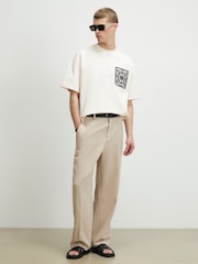 River Island White Oversized Floral Pocket T-Shirt - Image 4 of 4