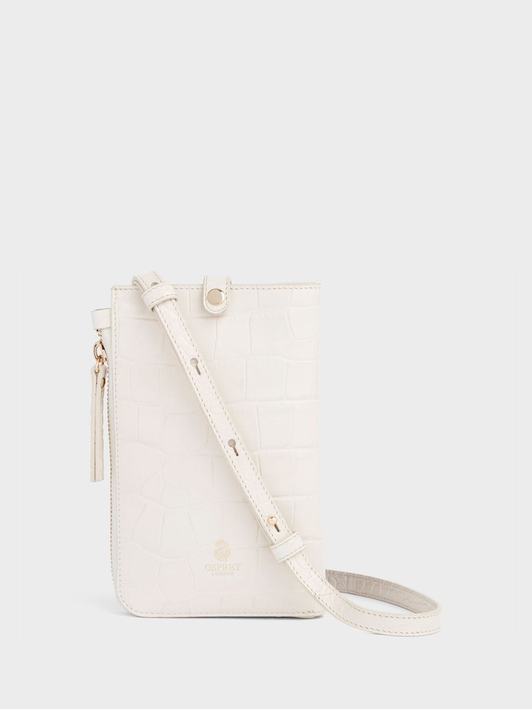 Osprey London The Wentworth Italian Leather Tech White Cross-Body Bag - Image 1 of 5