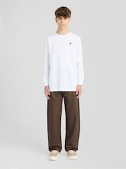 Lyle & Scott қарапайым ұзын жеңді футболка - 7суретінің 2 суреті