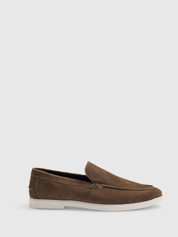 River Island Brown Deconstructed Loafers - Image 1 of 5 River Island Brown Deconstructed Loafers - Image 1 of 5