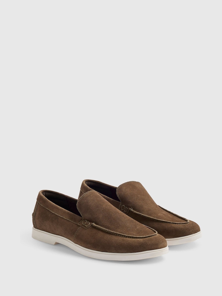 River Island Brown Deconstructed Loafers - Image 2 of 5 River Island Brown Deconstructed Loafers - Image 2 of 5