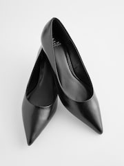 Shiny Black Extra Wide Fit Forever Comfort® Kitten Heel Court Shoes - Image 2 of 5