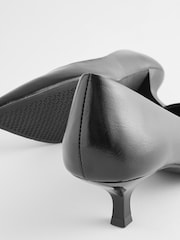 Shiny Black Extra Wide Fit Forever Comfort® Kitten Heel Court Shoes - Image 3 of 5