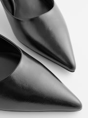 Shiny Black Extra Wide Fit Forever Comfort® Kitten Heel Court Shoes - Image 4 of 5