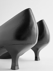Shiny Black Extra Wide Fit Forever Comfort® Kitten Heel Court Shoes - Image 5 of 5