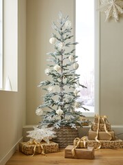 White Lit Slim Alpine 6ft Christmas Tree - Image 1 of 5