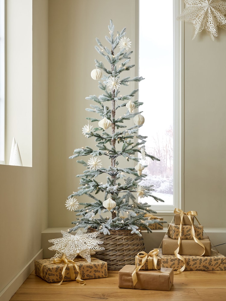 White Lit Slim Alpine 6ft Christmas Tree - Image 1 of 5