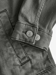 Smoke Grey Denim Trucker Jacket - Image 10 of 10