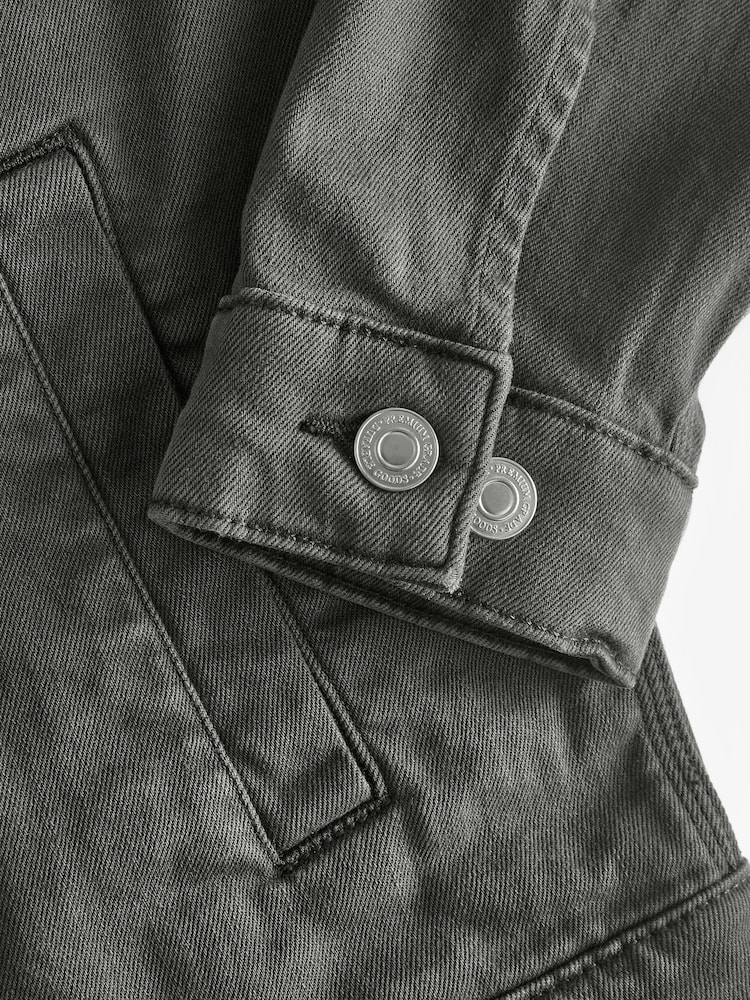 Smoke Grey Denim Trucker Jacket - Image 10 of 10