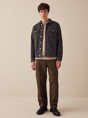 Smoke Grey Denim Trucker Jacket - Image 2 of 10
