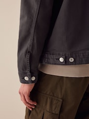 Smoke Grey Denim Trucker Jacket - Image 4 of 10