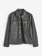 Smoke Grey Denim Trucker Jacket - Image 7 of 10