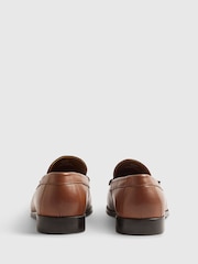 River Island Brown Tan Texture Tassel Loafers - Image 3 of 4
