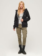 Superdry Black Essential Logo Zip Hoodie - Image 3 of 6