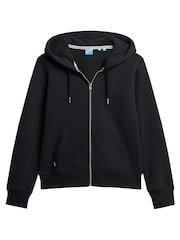 Superdry Black Essential Logo Zip Hoodie - Image 4 of 6