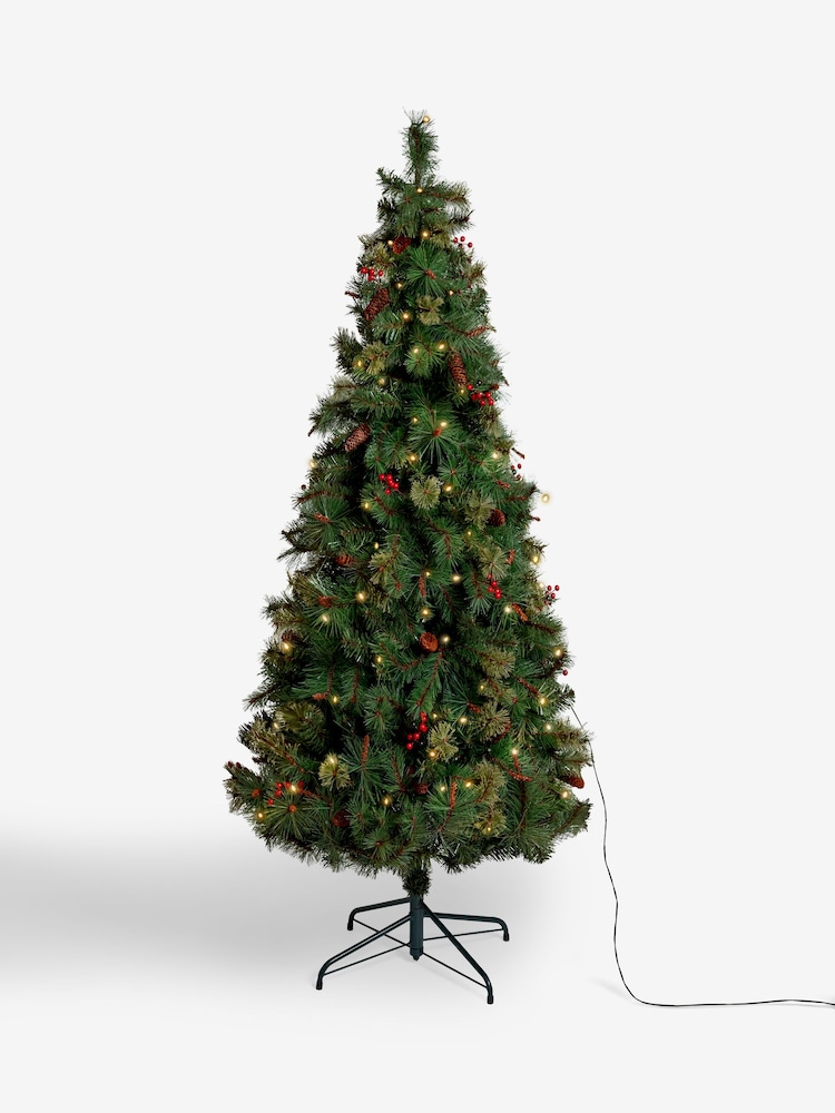 Green Lit 6ft Red Berry Christmas Tree - Image 7 of 7 Green Lit 6ft Red Berry Christmas Tree - Image 7 of 7