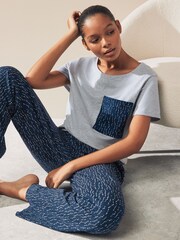 Navy Spot 100% Cotton Short Sleeve Pyjamas - Image 1 of 8