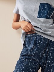 Navy Spot 100% Cotton Short Sleeve Pyjamas - Image 4 of 8