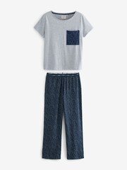 Navy Spot 100% Cotton Short Sleeve Pyjamas - Image 5 of 8