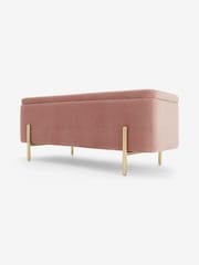 MADE.COM Blush Pink Asare Storage Ottoman Bench - Image 2 of 4