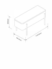 MADE.COM Blush Pink Asare Storage Ottoman Bench - Image 4 of 4