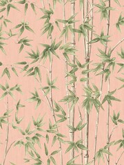 Woodchip & Magnolia Pink Bamboozle Wallpaper - Image 3 of 4